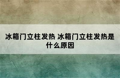 冰箱门立柱发热 冰箱门立柱发热是什么原因